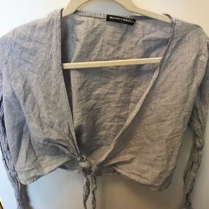 cross front brandy melville top